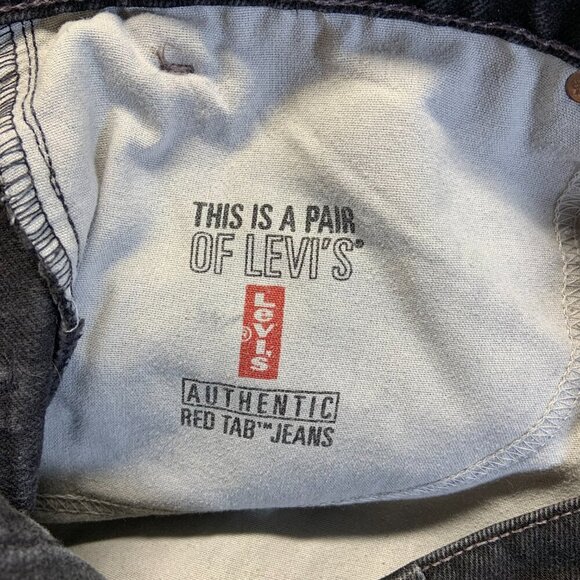 Vintage Levi's Jeans Men's 38x32 Black Dark Wash 90's 560 Loose Fit Tapered Leg - Picture 6 of 11